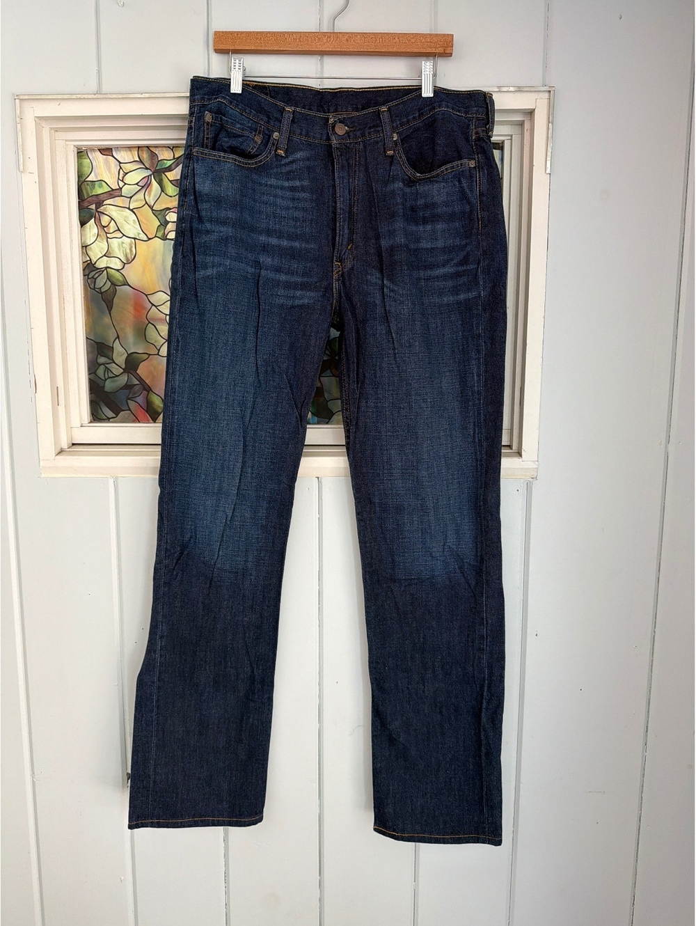 Levi's 514 Men's Straight Fit Jeans Dark Blue Denim Waist 36x36